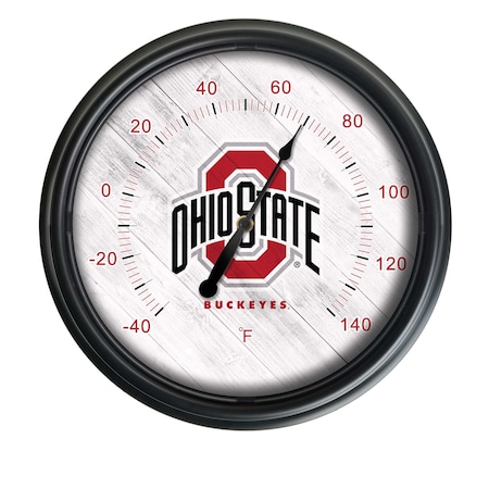HOLLAND BAR STOOL CO Ohio State University Indoor/Outdoor LED Thermometer ODThrm14BK-08OhioSt